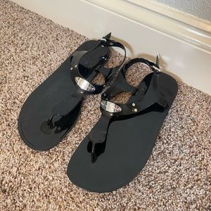 black michael kors jelly sandals